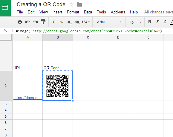 QR Codes in Google Docs